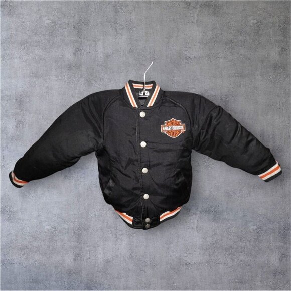 Harley-Davidson Toddler Bomber Jacket – Size 3T – Black with Embroidery - Picture 12 of 16